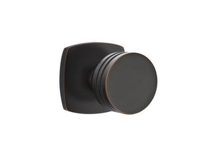 URBAN MODERN SECTIONAL OIL RUBBED BRONZE (US10B) HANDLESET DUMMY [4705] W/ 2-3/8" BACKSET AND 1/4" ROUND FACEPLATE AND STRIKEPLATE W/ INTERIOR KNOB
