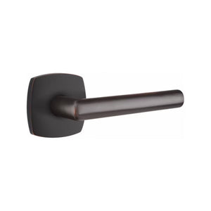 URBAN MODERN SECTIONAL OIL RUBBED BRONZE (US10B) HANDLESET DUMMY [4705] W/ 2-3/8" BACKSET AND 1/4" ROUND FACEPLATE AND STRIKEPLATE W/ INTERIOR LEVER