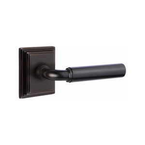 MANNING (MNG) PRIVACY (BED/BATH) LEVER WITH 2-3/8" BACKSET AND 1/4" ROUND FACEPLATE AND STRIKEPLATE
