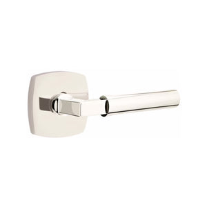 URBAN MODERN SECTIONAL POLISHED NICKEL (US14) HANDLESET DUMMY [4705] W/ 2-3/8" BACKSET AND 1/4" ROUND FACEPLATE AND STRIKEPLATE W/ INTERIOR LEVER