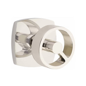URBAN MODERN SECTIONAL POLISHED NICKEL (US14) HANDLESET DUMMY [4705] W/ 2-3/8" BACKSET AND 1/4" ROUND FACEPLATE AND STRIKEPLATE W/ INTERIOR KNOB