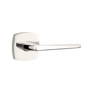 URBAN MODERN SECTIONAL POLISHED NICKEL (US14) HANDLESET DUMMY [4705] W/ 2-3/8" BACKSET AND 1/4" ROUND FACEPLATE AND STRIKEPLATE W/ INTERIOR LEVER
