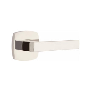 URBAN MODERN SECTIONAL POLISHED NICKEL (US14) HANDLESET DUMMY [4705] W/ 2-3/8" BACKSET AND 1/4" ROUND FACEPLATE AND STRIKEPLATE W/ INTERIOR LEVER