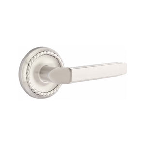 MILANO (M) PRIVACY (BED/BATH) LEVER WITH 2-3/8" BACKSET AND 1/4" ROUND FACEPLATE AND STRIKEPLATE
