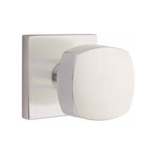 Load image into Gallery viewer, EMPOWERED MOTORIZED TOUCHSCREEN KEYPAD ENTRY SET BADEN GRIP (EMP0103) SATIN NICKEL (US15) W/ 2-3/8&quot; BACKSET AND 1/4&quot; ROUND FACEPLATE AND STRIKEPLATE W/ INTERIOR KNOB
