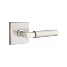 Load image into Gallery viewer, EMPOWERED MOTORIZED TOUCHSCREEN KEYPAD ENTRY SET BADEN GRIP (EMP0103) SATIN NICKEL (US15) W/ 2-3/8&quot; BACKSET AND 1/4&quot; ROUND FACEPLATE AND STRIKEPLATE W/ INTERIOR LEVER

