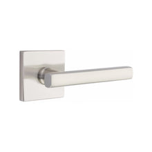 Load image into Gallery viewer, EMPOWERED MOTORIZED TOUCHSCREEN KEYPAD ENTRY SET BADEN GRIP (EMP0103) SATIN NICKEL (US15) W/ 2-3/8&quot; BACKSET AND 1/4&quot; ROUND FACEPLATE AND STRIKEPLATE W/ INTERIOR LEVER
