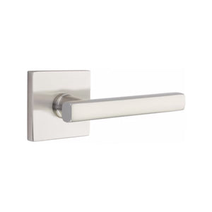 EMPOWERED MOTORIZED TOUCHSCREEN KEYPAD ENTRY SET BADEN GRIP (EMP0103) SATIN NICKEL (US15) W/ 2-3/8" BACKSET AND 1/4" ROUND FACEPLATE AND STRIKEPLATE W/ INTERIOR LEVER