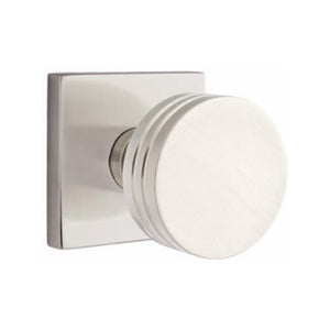 EMPOWERED MOTORIZED TOUCHSCREEN KEYPAD ENTRY SET BADEN GRIP (EMP0103) SATIN NICKEL (US15) W/ 2-3/8" BACKSET AND 1/4" ROUND FACEPLATE AND STRIKEPLATE W/ INTERIOR KNOB