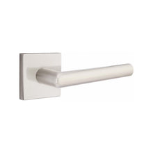 Load image into Gallery viewer, EMPOWERED MOTORIZED TOUCHSCREEN KEYPAD ENTRY SET BADEN GRIP (EMP0103) SATIN NICKEL (US15) W/ 2-3/8&quot; BACKSET AND 1/4&quot; ROUND FACEPLATE AND STRIKEPLATE W/ INTERIOR LEVER
