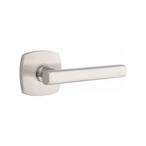 URBAN MODERN SECTIONAL SATIN NICKEL (US15) HANDLESET DUMMY [4705] W/ 2-3/8" BACKSET AND 1/4" ROUND FACEPLATE AND STRIKEPLATE W/ INTERIOR LEVER