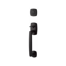 Load image into Gallery viewer, URBAN MODERN SECTIONAL FLAT BLACK (US19) HANDLESET DUMMY [4705] W/ 2-3/8&quot; BACKSET AND 1/4&quot; ROUND FACEPLATE AND STRIKEPLATE W/ INTERIOR KNOB
