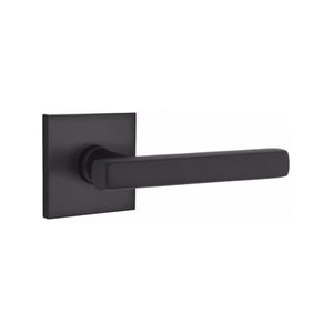 EMPOWERED MOTORIZED TOUCHSCREEN KEYPAD ENTRY SET BADEN GRIP (EMP0103) FLAT BLACK (US19) W/ 2-3/8" BACKSET AND 1/4" ROUND FACEPLATE AND STRIKEPLATE W/ INTERIOR LEVER