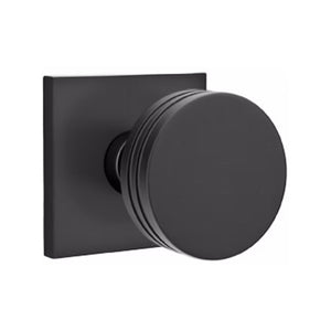 EMPOWERED MOTORIZED TOUCHSCREEN KEYPAD ENTRY SET BADEN GRIP (EMP0103) FLAT BLACK (US19) W/ 2-3/8" BACKSET AND 1/4" ROUND FACEPLATE AND STRIKEPLATE W/ INTERIOR KNOB