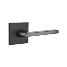 Load image into Gallery viewer, EMPOWERED MOTORIZED TOUCHSCREEN KEYPAD ENTRY SET BADEN GRIP (EMP0103) FLAT BLACK (US19) W/ 2-3/8&quot; BACKSET AND 1/4&quot; ROUND FACEPLATE AND STRIKEPLATE W/ INTERIOR LEVER
