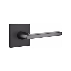 EMPOWERED MOTORIZED TOUCHSCREEN KEYPAD ENTRY SET BADEN GRIP (EMP0103) FLAT BLACK (US19) W/ 2-3/8" BACKSET AND 1/4" ROUND FACEPLATE AND STRIKEPLATE W/ INTERIOR LEVER