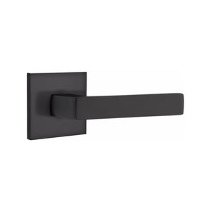 EMPOWERED MOTORIZED TOUCHSCREEN KEYPAD ENTRY SET BADEN GRIP (EMP0103) FLAT BLACK (US19) W/ 2-3/8" BACKSET AND 1/4" ROUND FACEPLATE AND STRIKEPLATE W/ INTERIOR LEVER