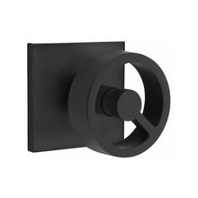 Load image into Gallery viewer, EMPOWERED MOTORIZED TOUCHSCREEN KEYPAD ENTRY SET BADEN GRIP (EMP0103) FLAT BLACK (US19) W/ 2-3/8&quot; BACKSET AND 1/4&quot; ROUND FACEPLATE AND STRIKEPLATE W/ INTERIOR KNOB
