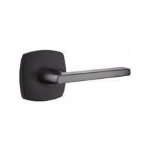 Load image into Gallery viewer, URBAN MODERN SECTIONAL FLAT BLACK (US19) HANDLESET DUMMY [4705] W/ 2-3/8&quot; BACKSET AND 1/4&quot; ROUND FACEPLATE AND STRIKEPLATE W/ INTERIOR LEVER
