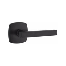 Load image into Gallery viewer, URBAN MODERN SECTIONAL FLAT BLACK (US19) HANDLESET DUMMY [4705] W/ 2-3/8&quot; BACKSET AND 1/4&quot; ROUND FACEPLATE AND STRIKEPLATE W/ INTERIOR LEVER
