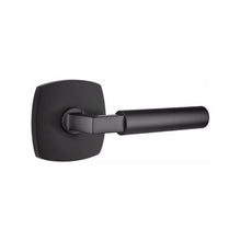 Load image into Gallery viewer, URBAN MODERN SECTIONAL FLAT BLACK (US19) HANDLESET DUMMY [4705] W/ 2-3/8&quot; BACKSET AND 1/4&quot; ROUND FACEPLATE AND STRIKEPLATE W/ INTERIOR LEVER
