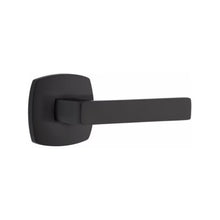 Load image into Gallery viewer, URBAN MODERN SECTIONAL FLAT BLACK (US19) HANDLESET DUMMY [4705] W/ 2-3/8&quot; BACKSET AND 1/4&quot; ROUND FACEPLATE AND STRIKEPLATE W/ INTERIOR LEVER
