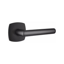 Load image into Gallery viewer, URBAN MODERN SECTIONAL FLAT BLACK (US19) HANDLESET DUMMY [4705] W/ 2-3/8&quot; BACKSET AND 1/4&quot; ROUND FACEPLATE AND STRIKEPLATE W/ INTERIOR LEVER
