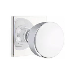 EMPOWERED MOTORIZED TOUCHSCREEN KEYPAD ENTRY SET BADEN GRIP (EMP0103) POLISHED CHROME (US26) W/ 2-3/8" BACKSET AND 1/4" ROUND FACEPLATE AND STRIKEPLATE W/ INTERIOR KNOB