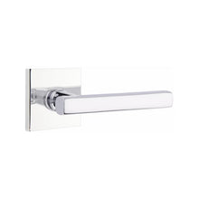 Load image into Gallery viewer, EMPOWERED MOTORIZED TOUCHSCREEN KEYPAD ENTRY SET BADEN GRIP (EMP0103) POLISHED CHROME (US26) W/ 2-3/8&quot; BACKSET AND 1/4&quot; ROUND FACEPLATE AND STRIKEPLATE W/ INTERIOR LEVER
