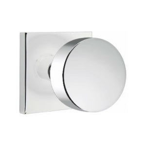EMPOWERED MOTORIZED TOUCHSCREEN KEYPAD ENTRY SET BADEN GRIP (EMP0103) POLISHED CHROME (US26) W/ 2-3/8" BACKSET AND 1/4" ROUND FACEPLATE AND STRIKEPLATE W/ INTERIOR KNOB