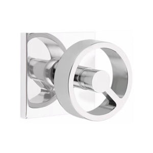 EMPOWERED MOTORIZED TOUCHSCREEN KEYPAD ENTRY SET BADEN GRIP (EMP0103) POLISHED CHROME (US26) W/ 2-3/8" BACKSET AND 1/4" ROUND FACEPLATE AND STRIKEPLATE W/ INTERIOR KNOB