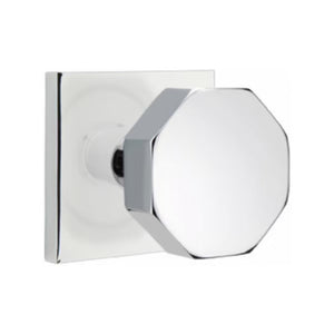 EMPOWERED MOTORIZED TOUCHSCREEN KEYPAD ENTRY SET BADEN GRIP (EMP0103) POLISHED CHROME (US26) W/ 2-3/8" BACKSET AND 1/4" ROUND FACEPLATE AND STRIKEPLATE W/ INTERIOR KNOB