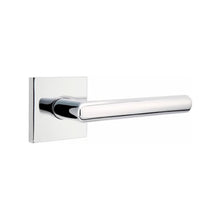 Load image into Gallery viewer, EMPOWERED MOTORIZED TOUCHSCREEN KEYPAD ENTRY SET BADEN GRIP (EMP0103) POLISHED CHROME (US26) W/ 2-3/8&quot; BACKSET AND 1/4&quot; ROUND FACEPLATE AND STRIKEPLATE W/ INTERIOR LEVER
