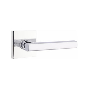 EMPOWERED MOTORIZED TOUCHSCREEN KEYPAD ENTRY SET BADEN GRIP (EMP0103) POLISHED CHROME (US26) W/ 2-3/8" BACKSET AND 1/4" ROUND FACEPLATE AND STRIKEPLATE W/ INTERIOR LEVER