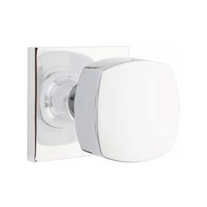 EMPOWERED MOTORIZED TOUCHSCREEN KEYPAD ENTRY SET BADEN GRIP (EMP0103) POLISHED CHROME (US26) W/ 2-3/8" BACKSET AND 1/4" ROUND FACEPLATE AND STRIKEPLATE W/ INTERIOR KNOB
