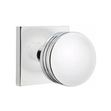 Load image into Gallery viewer, EMPOWERED MOTORIZED TOUCHSCREEN KEYPAD ENTRY SET BADEN GRIP (EMP0103) POLISHED CHROME (US26) W/ 2-3/8&quot; BACKSET AND 1/4&quot; ROUND FACEPLATE AND STRIKEPLATE W/ INTERIOR KNOB
