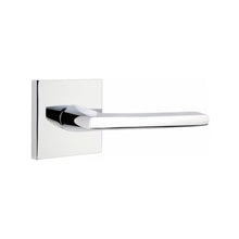 Load image into Gallery viewer, EMPOWERED MOTORIZED TOUCHSCREEN KEYPAD ENTRY SET BADEN GRIP (EMP0103) POLISHED CHROME (US26) W/ 2-3/8&quot; BACKSET AND 1/4&quot; ROUND FACEPLATE AND STRIKEPLATE W/ INTERIOR LEVER
