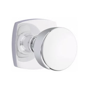URBAN MODERN SECTIONAL POLISHED CHROME (US26) HANDLESET DUMMY [4705] W/ 2-3/8" BACKSET AND 1/4" ROUND FACEPLATE AND STRIKEPLATE W/ INTERIOR KNOB