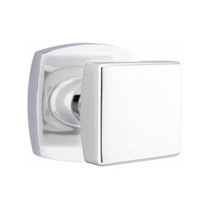 URBAN MODERN SECTIONAL POLISHED CHROME (US26) HANDLESET DUMMY [4705] W/ 2-3/8" BACKSET AND 1/4" ROUND FACEPLATE AND STRIKEPLATE W/ INTERIOR KNOB