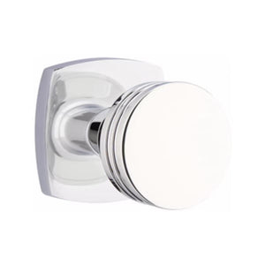 URBAN MODERN SECTIONAL POLISHED CHROME (US26) HANDLESET DUMMY [4705] W/ 2-3/8" BACKSET AND 1/4" ROUND FACEPLATE AND STRIKEPLATE W/ INTERIOR KNOB