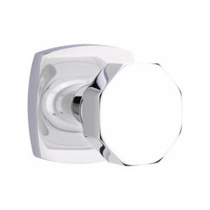 URBAN MODERN SECTIONAL POLISHED CHROME (US26) HANDLESET DUMMY [4705] W/ 2-3/8" BACKSET AND 1/4" ROUND FACEPLATE AND STRIKEPLATE W/ INTERIOR KNOB
