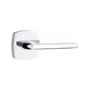URBAN MODERN SECTIONAL POLISHED CHROME (US26) HANDLESET DUMMY [4705] W/ 2-3/8" BACKSET AND 1/4" ROUND FACEPLATE AND STRIKEPLATE W/ INTERIOR LEVER