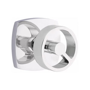 URBAN MODERN SECTIONAL POLISHED CHROME (US26) HANDLESET DUMMY [4705] W/ 2-3/8" BACKSET AND 1/4" ROUND FACEPLATE AND STRIKEPLATE W/ INTERIOR KNOB