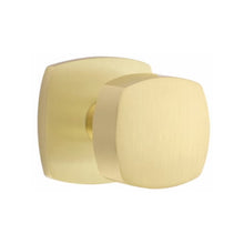 Load image into Gallery viewer, URBAN MODERN SECTIONAL SATIN BRASS (US4) HANDLESET DUMMY [4705] W/ 2-3/8&quot; BACKSET AND 1/4&quot; ROUND FACEPLATE AND STRIKEPLATE W/ INTERIOR KNOB
