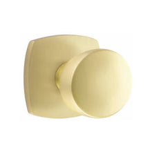 Load image into Gallery viewer, URBAN MODERN SECTIONAL SATIN BRASS (US4) HANDLESET DUMMY [4705] W/ 2-3/8&quot; BACKSET AND 1/4&quot; ROUND FACEPLATE AND STRIKEPLATE W/ INTERIOR KNOB
