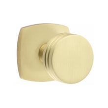 Load image into Gallery viewer, URBAN MODERN SECTIONAL SATIN BRASS (US4) HANDLESET DUMMY [4705] W/ 2-3/8&quot; BACKSET AND 1/4&quot; ROUND FACEPLATE AND STRIKEPLATE W/ INTERIOR KNOB
