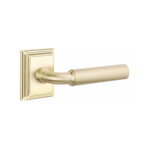 MANNING (MNG) PRIVACY (BED/BATH) LEVER WITH 2-3/8" BACKSET AND 1/4" ROUND FACEPLATE AND STRIKEPLATE