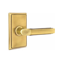 Load image into Gallery viewer, MILANO (M) PRIVACY (BED/BATH) LEVER WITH 2-3/8&quot; BACKSET AND 1/4&quot; ROUND FACEPLATE AND STRIKEPLATE
