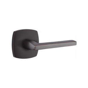 URBAN MODERN SECTIONAL OIL RUBBED BRONZE (US10B) HANDLESET DUMMY [4705] W/ 2-3/8" BACKSET AND 1/4" ROUND FACEPLATE AND STRIKEPLATE W/ INTERIOR LEVER