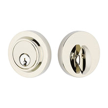 Load image into Gallery viewer, MODERN DEADBOLT WITH 2-3/8&quot; BACKSET AND 1/4&quot; ROUND FACEPLATE AND STRIKEPLATE
